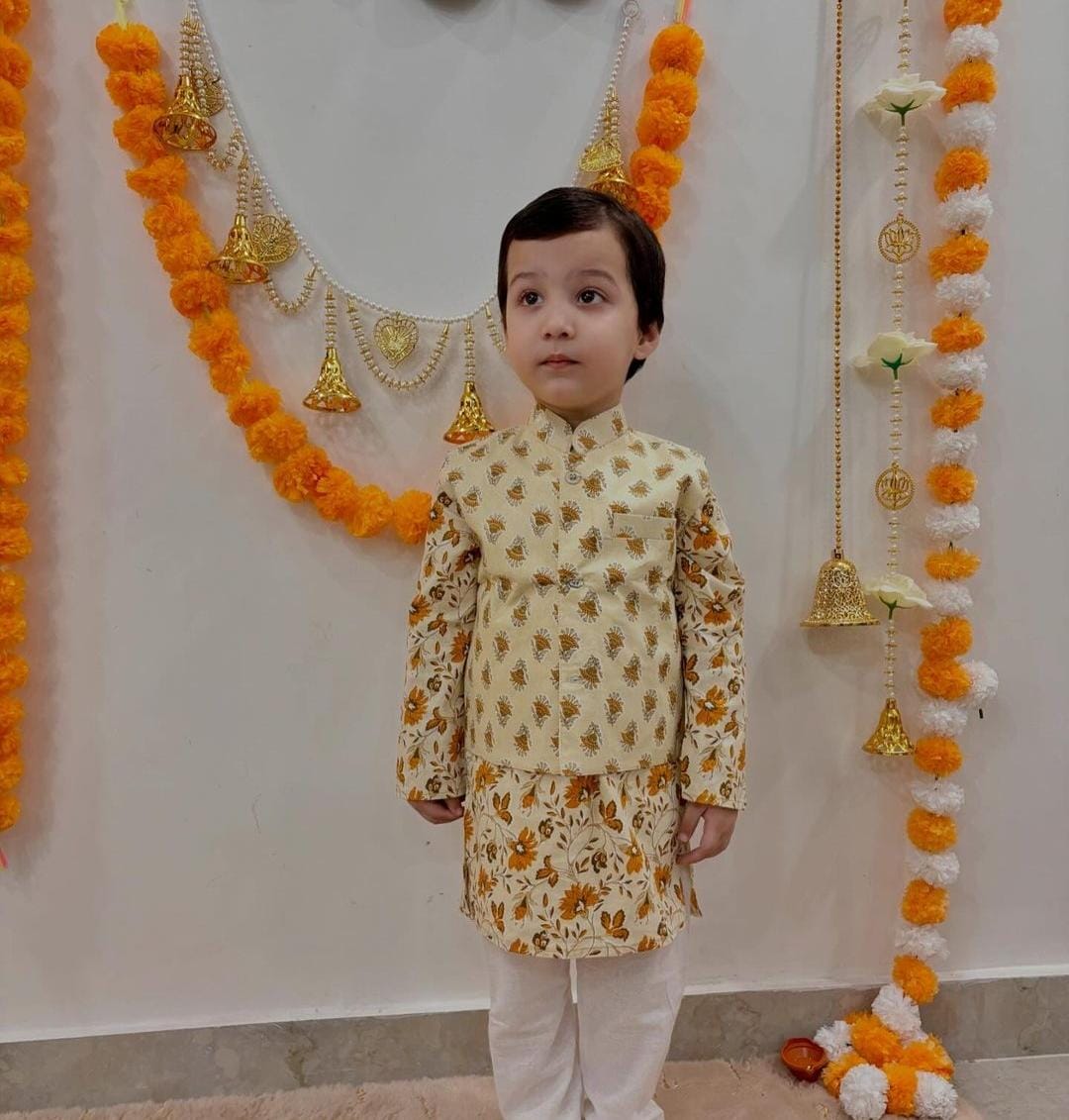 Butter Blossom Jacket Kurta Set