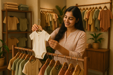 gernate a image women for buy his baby clothing. Priya, Bangalore