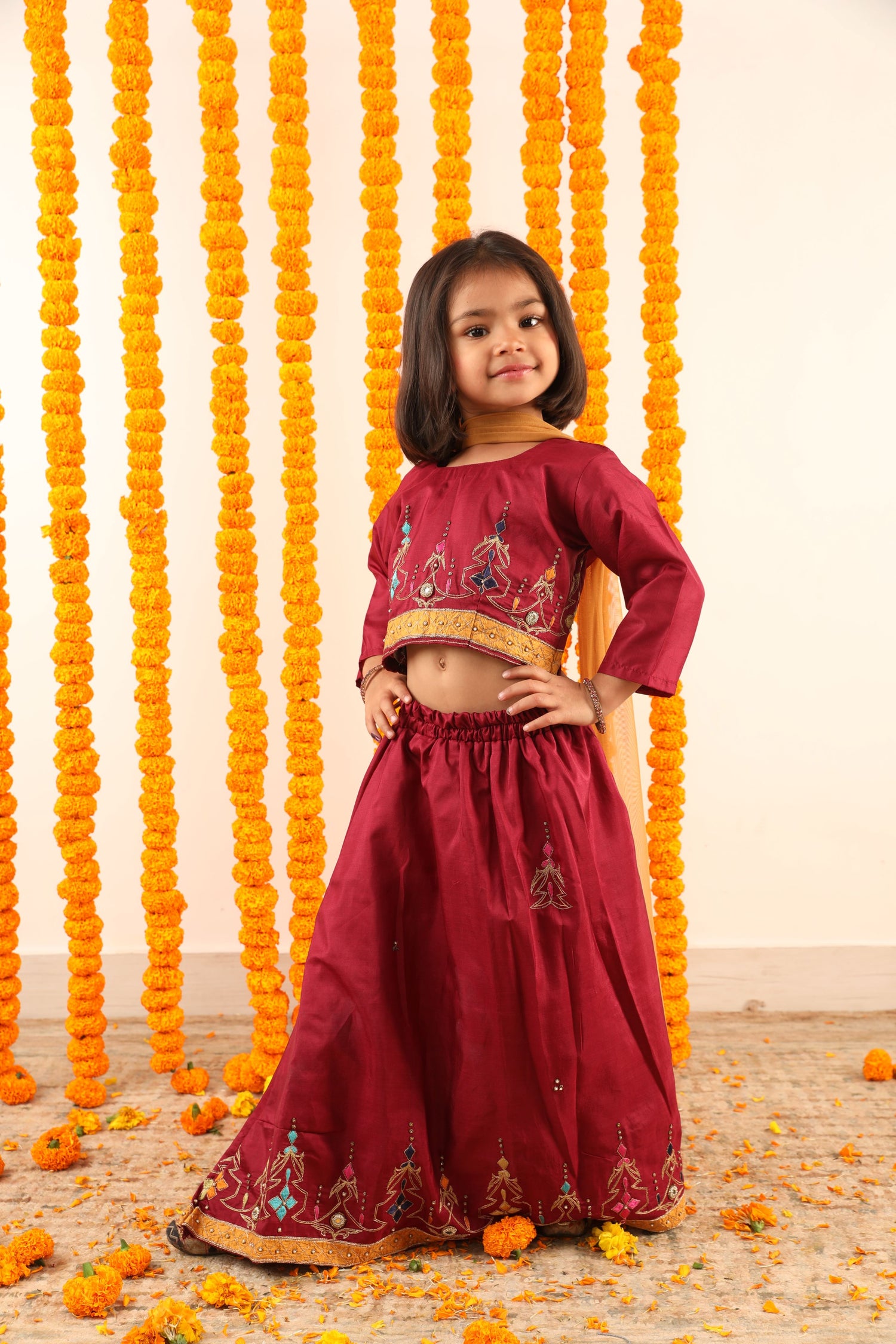 Silk Embroided Lehenga Choli Set