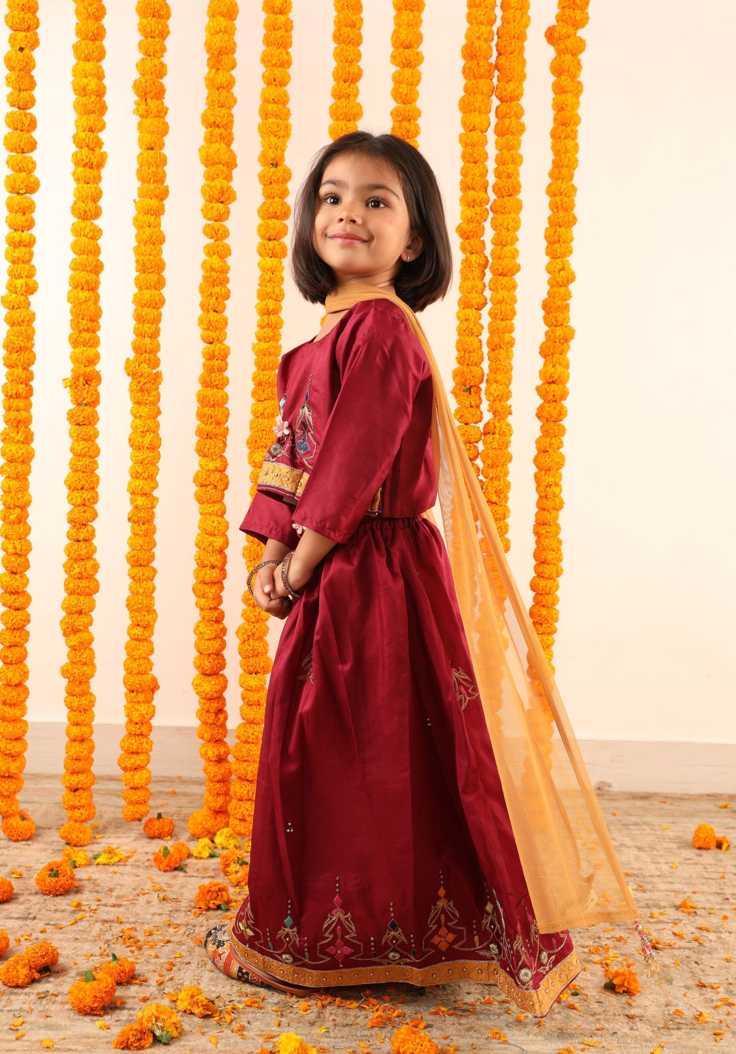 Silk Embroided Lehenga Choli Set