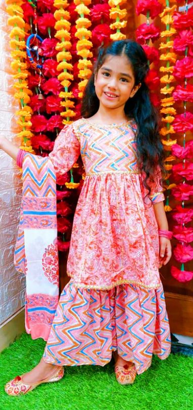 Blush & Azure Harmony Sharara Set