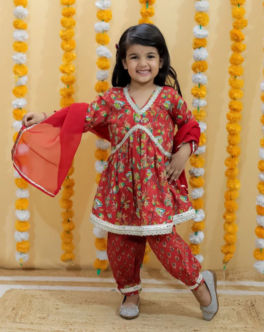 Ruby Bloom Kurta & Afghani Pant Set