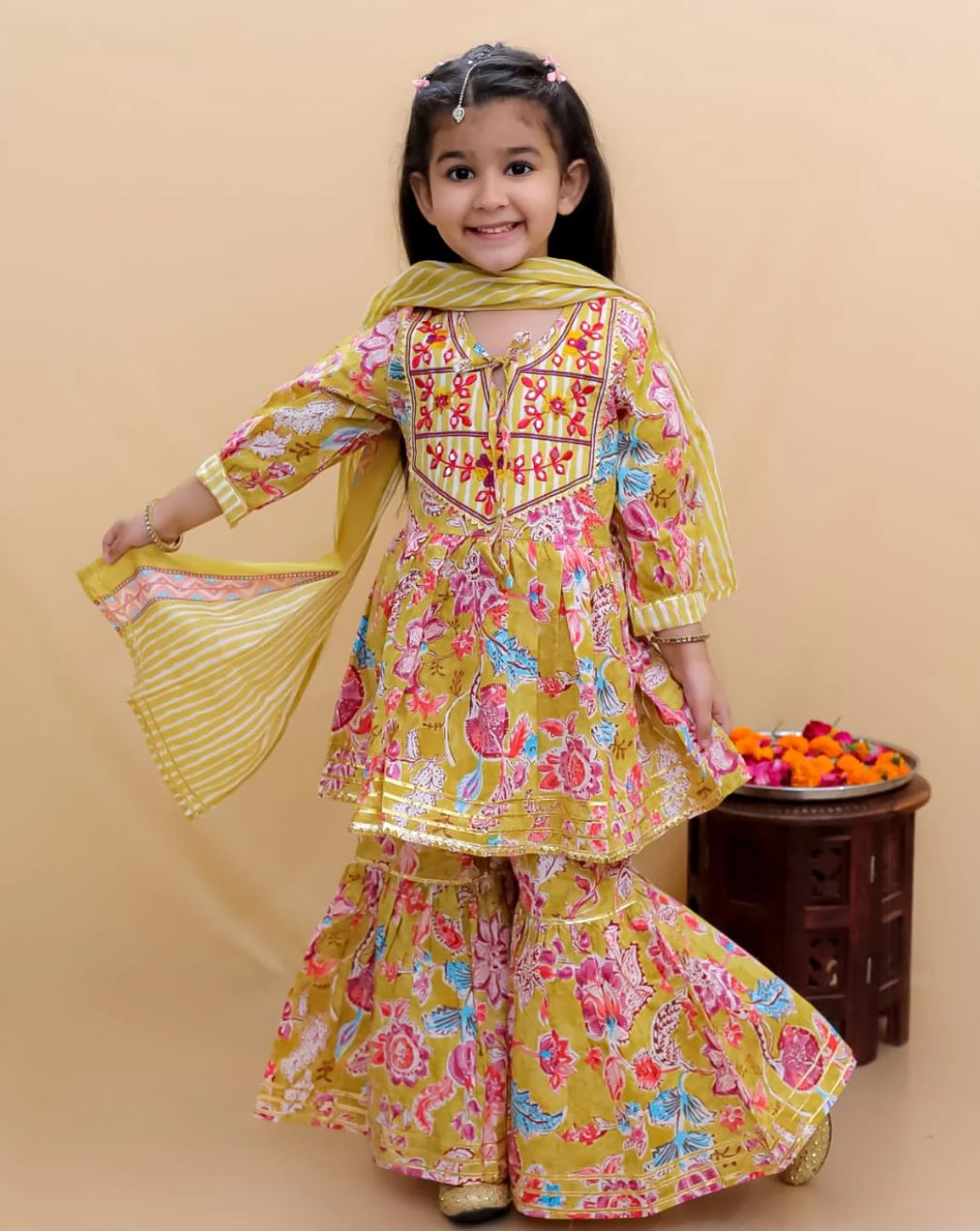 Golden Harvest Kurta Sharara Set