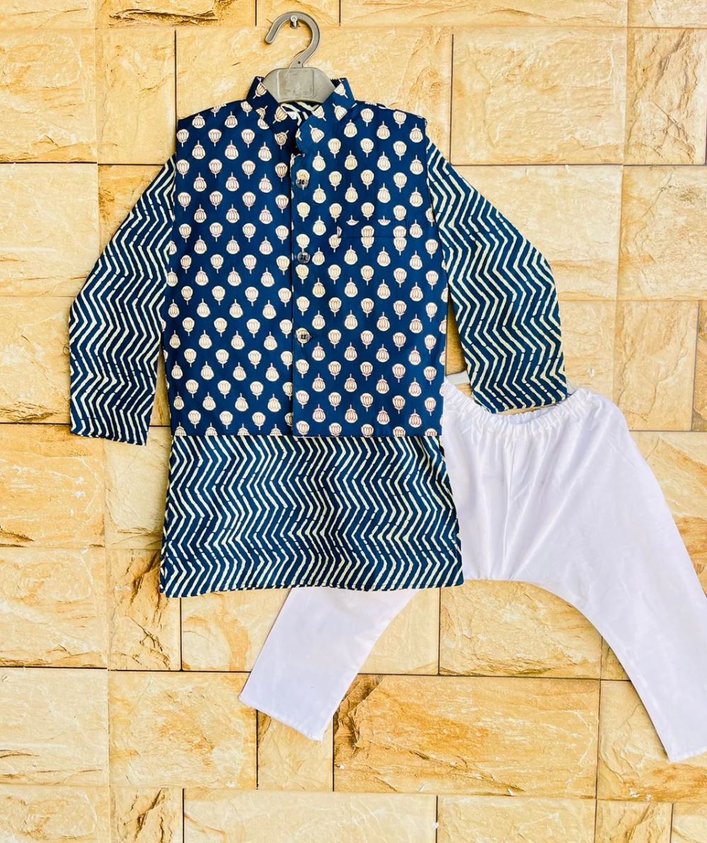 Indigo Mirage Kurta Jacket Set