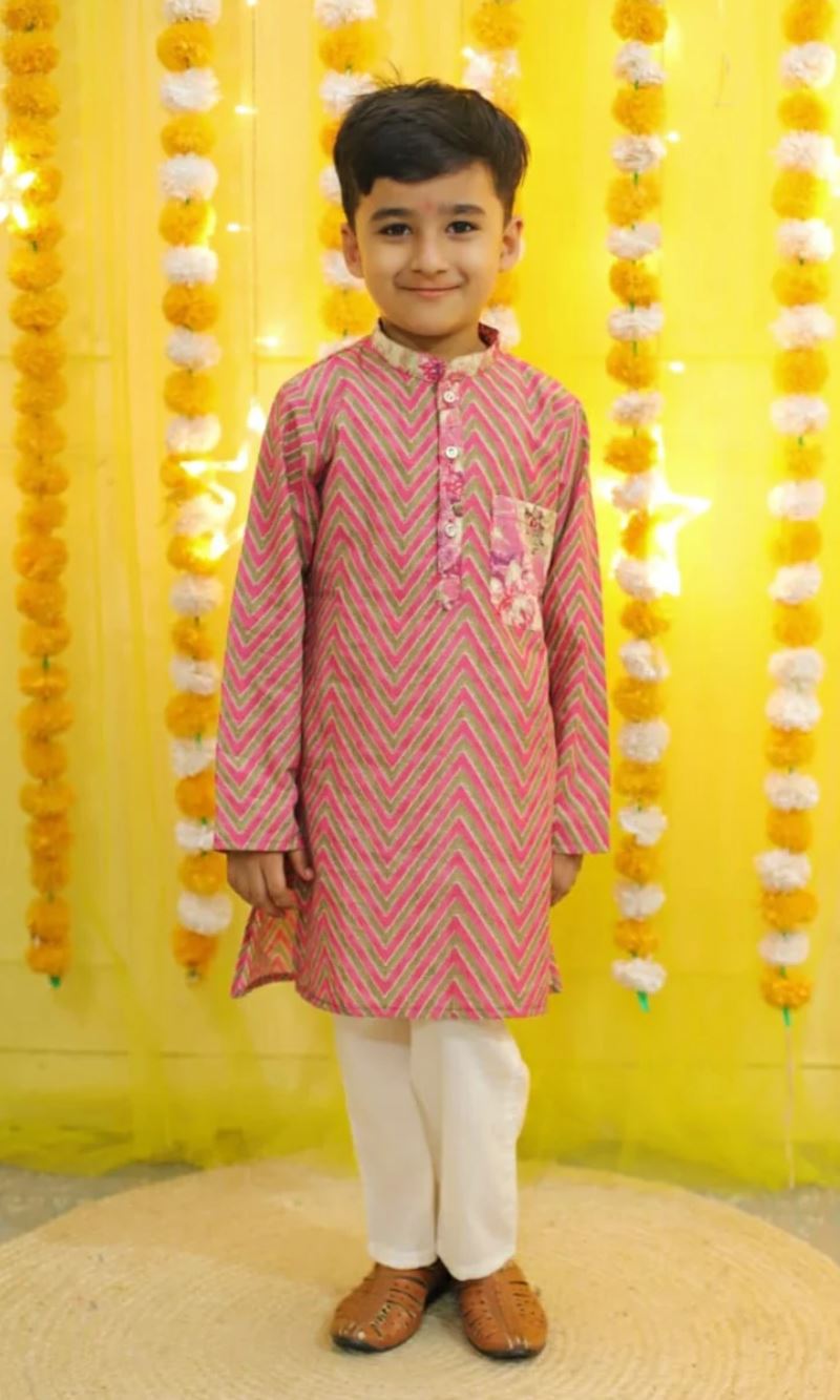Rose Wave Kurta Pajama Set